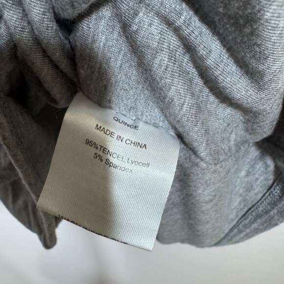 QUINCE Womens T Shirt Dress sz Medium Gray Crew Neck Short Sleeve Stretch - Picture 6 of 6
